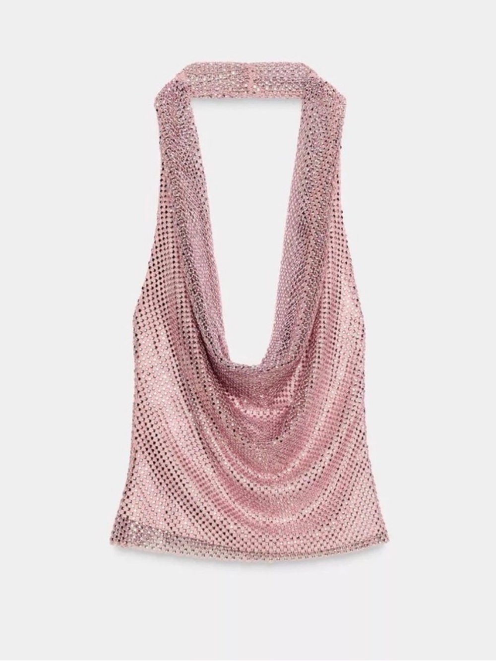 Zara Shimmery Pink Halter Cowl Top *Bundle&Save*